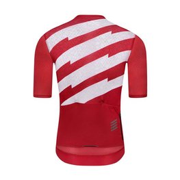 MONTON Cyklistický dres s krátkym rukávom - SKULL III - biela/červená