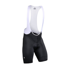 MONTON Cyklistické nohavice krátke s trakmi - MOVEMENT - čierna