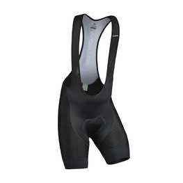 MONTON Cyklistické nohavice krátke s trakmi - MOVING - čierna