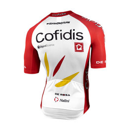 NALINI Cyklistický dres s krátkym rukávom - COFIDIS 2021 - biela/červená