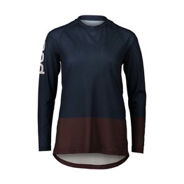POC Cyklistický dres s dlhým rukávom letný - MTB PURE LADY - hnedá/modrá