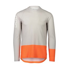 POC Cyklistický dres s dlhým rukávom letný - MTB PURE - šedá/oranžová