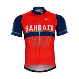 BONAVELO Cyklistický dres s krátkym rukávom - BAHRAIN MERIDA 2017 - červená/modrá