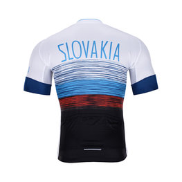BONAVELO Cyklistický dres s krátkym rukávom - SLOVAKIA - biela/červená/modrá/čierna