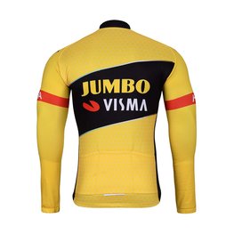 BONAVELO Cyklistický dres s dlhým rukávom zimný - JUMBO-VISMA 2025 WNT - žltá/čierna