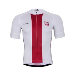 BONAVELO Cyklistický dres s krátkym rukávom - POLAND I. - biela/červená