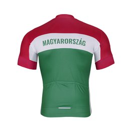 BONAVELO Cyklistický dres s krátkym rukávom - HUNGARY - biela/červená/zelená