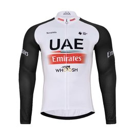 BONAVELO Cyklistický zimný dres a nohavice - UAE 2024 WINTER - čierna/biela/červená