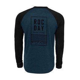 ROCDAY Cyklistický dres s dlhým rukávom letný - STAGE - čierna/modrá