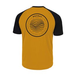 ROCDAY Cyklistický dres s krátkym rukávom - GRAVEL - žltá/čierna