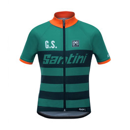 SANTINI Cyklistický dres s krátkym rukávom - 365GS KIDS - modrá/oranžová