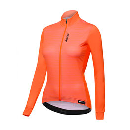 SANTINI Cyklistický dres s dlhým rukávom zimný - SCIA LADY WINTER - oranžová