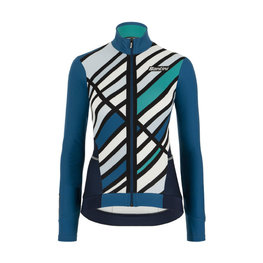 SANTINI Cyklistický dres s dlhým rukávom zimný - CORAL RAGGIO LADY - modrá