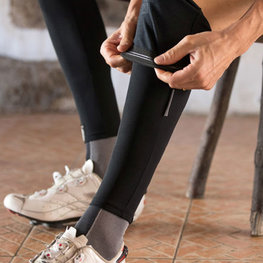 SANTINI Cyklistické návleky na nohy - TOTUM - čierna