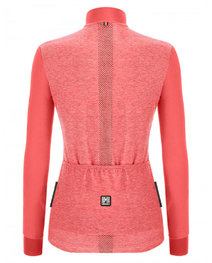 SANTINI Cyklistický dres s dlhým rukávom zimný - COLORE PURO LADY W - ružová
