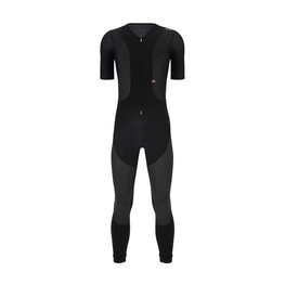 SANTINI Cyklistické nohavice dlhé s trakmi - VEGA DRY - čierna/antracitová