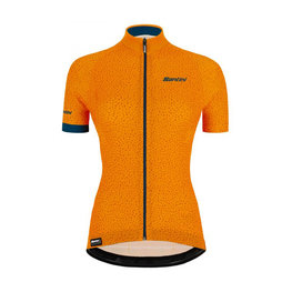 SANTINI Cyklistický dres s krátkym rukávom - GIADA HIP LADY - oranžová