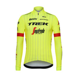 SANTINI Cyklistický dres s dlhým rukávom zimný - TREK SEGAFREDO 2018 - žltá/čierna