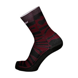 SANTINI Cyklistické ponožky klasické - LA VUELTA 2018 - fialová/čierna