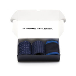 SANTINI Cyklistické ponožky klasické - MIX SOXBOX - čierna/modrá