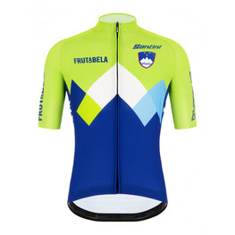 SANTINI Cyklistický dres s krátkym rukávom - TEAM SLOVENIA 2020 - modrá/zelená
