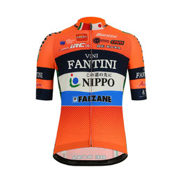 SANTINI Cyklistický dres s krátkym rukávom - NIPPO FANTINI 2019 - modrá/čierna/oranžová/biela