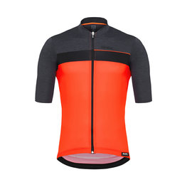 SANTINI Cyklistický dres s krátkym rukávom - STILE  - čierna/oranžová