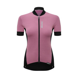 SANTINI Cyklistický dres s krátkym rukávom - BRIO LADY  - ružová/čierna