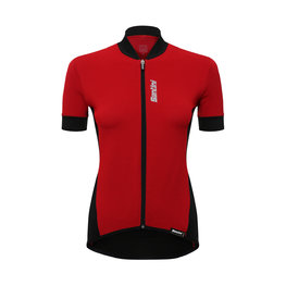 SANTINI Cyklistický dres s krátkym rukávom - BRIO LADY - červená/čierna