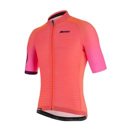 SANTINI Cyklistický dres s krátkym rukávom - KARMA MILLE - ružová/oranžová