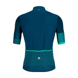 SANTINI Cyklistický dres s krátkym rukávom - MITO SPILLO - modrá/zelená