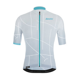 SANTINI Cyklistický dres s krátkym rukávom - TONO PURO - biela/svetlo modrá