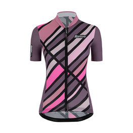 SANTINI Cyklistický dres s krátkym rukávom - SLEEK RAGGIO LADY - ružová/fialová
