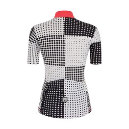 SANTINI Cyklistický dres s krátkym rukávom - TONO SFERA LADY - čierna/biela