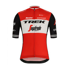 SANTINI Cyklistický dres s krátkym rukávom - TREK 2019 BLEND - červená/biela/čierna