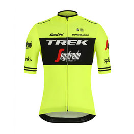 SANTINI Cyklistický dres s krátkym rukávom - TREK 2019 BLEND - žltá/čierna