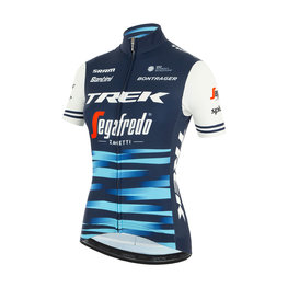 SANTINI Cyklistický dres s krátkym rukávom - TREK 2020 LADY - biela/modrá