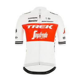 SANTINI Cyklistický dres s krátkym rukávom - TREK 2019 SLEEK99 - biela/červená