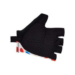 SANTINI Cyklistické rukavice krátkoprsté - TOUR DE FRANCE 2024 - biela/červená