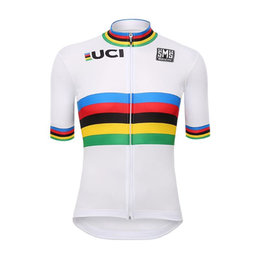 SANTINI Cyklistický dres s krátkym rukávom - UCI WORLD CHAMP 2017 - biela