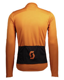 SCOTT Cyklistická zateplená bunda - RC WARM HYBRID WB - čierna/oranžová