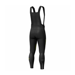 SCOTT Cyklistické nohavice dlhé s trakmi - RC WARM WB - čierna/žltá