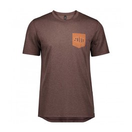 SCOTT Cyklistické tričko s krátkym rukávom - TRAIL FLOW DRI - bordová