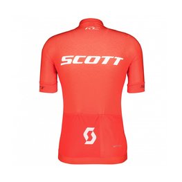 SCOTT Cyklistický dres s krátkym rukávom - RC PRO SS - biela/červená
