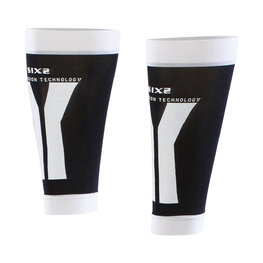 SIX2 Cyklistické návleky po kolená - CALF - čierna/biela