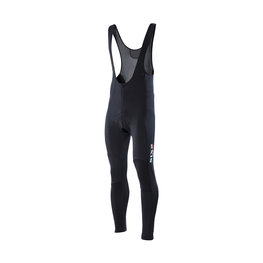 SIX2 Cyklistické nohavice dlhé s trakmi - SLP WINTER - čierna