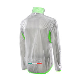SIX2 Cyklistická vetruodolná bunda - GHOST - transparentná/zelená