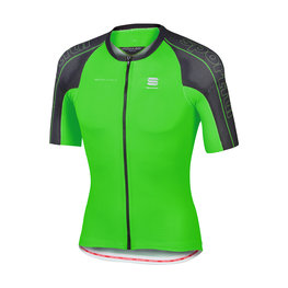 SPORTFUL Cyklistický dres s krátkym rukávom - BODYFIT SPEEDSKIN - zelená/čierna