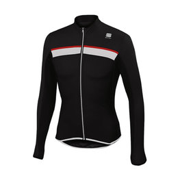 SPORTFUL Cyklistický dres s dlhým rukávom letný - PISTA SUMMER - červená/čierna/biela
