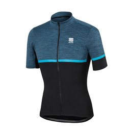 SPORTFUL Cyklistický dres s krátkym rukávom - GIARA - čierna/modrá/šedá